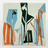 Maurice Christo van Meijel: KlokTegel II (2026) transfer op aardewerk, 15 x 15 cm. 50 euro