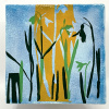 Maurice Christo van Meijel: KlokTegel III (2026) transfer op aardewerk, 15 x 15 cm. 50 euro