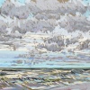 Noordzee (29 VII 2020) pastel, 24 x 32 cm (lijst 33 x 43 cm)