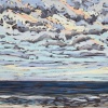 Noordzee (22 V 2020) pastel, 24 x 32 cm (lijst 33 x 43 cm)