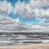 Noordzee (16 VII 2021) pastel, 24 x 32 cm (lijst 33 x 43 cm)