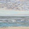 Noordzee (21 VII 2021) pastel, 24 x 32 cm (lijst 33 x 43 cm)