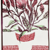 Maurice Christo van Meijel: Boeket I (2026), gemengde techniek op papier, 43 x 33 cm. 195 euro