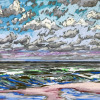 Maurice Christo van Meijel: Noordzee (16 VIII 2019) pastel, 33 x 43 cm. 250 euro