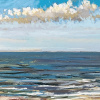 Maurice Christo van Meijel: Noordzee (20 VIII 2023 D), pastelkrijt op papier, 30 x 77 cm. 495 euro (museumglas)