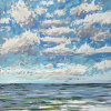 Maurice Christo van Meijel: Noordzee (27 VII 2024 E), pastel, 33 x 43 cm. 250 euro