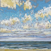 Maurice Christo van Meijel: Noordzee (15 VIII 2024 C), pastel op papier, 20 x 20 cm. 150 euro