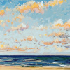 Maurice Christo van Meijel: Noordzee (23 VII 2025 A) pastel, 38 x 85 cm. 450 euro