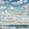 Maurice Christo van Meijel: Noordzee (30 VII 2025 C), pastel, 21 x 21 cm. 150 euro