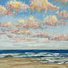 Maurice Christo van Meijel: Noordzee (03 VIII 2025 B), pastel, 21 x 21 cm. 150 euro