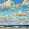 Maurice Christo van Meijel: Noordzee (03 VIII 2025 D), pastel, 21 x 21 cm. 150 euro