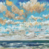 Maurice Christo van Meijel: Noordzee (03 VIII 2025 E) pastel, 38 x 85 cm. 450 euro