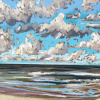 Maurice Christo van Meijel: Noordzee (05 IX 2020) pastel, 33 x 43 cm. 250 euro