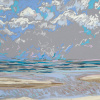 Maurice Christo van Meijel: Noordzee (28 VIII 2019) pastel, 33 x 43 cm. 250 euro