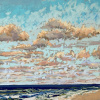 Maurice Christo van Meijel: Noordzee (24 VIII 2025 B), pastel, 21 x 21 cm. 150 euro