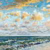 Maurice Christo van Meijel: Noordzee (24 VII 2025 A) pastel op papier, 53 x 73 cm. 695 euro