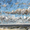 Maurice Christo van Meijel: Noordzee (20 VI 2026 B), pastel op papier, 20 x 20 cm. 150 euro