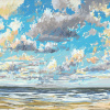 Maurice Christo van Meijel: Noordzee (21 VIII 2024 A), pastel, 33 x 43 cm. 250 euro