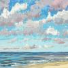 Maurice Christo van Meijel: Noordzee (27 VII 2024 D), pastel, 33 x 43 cm. 250 euro