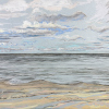 Maurice Christo van Meijel Zee bij De Koog (4 VIII 2018) soft pastel en grafiet, 60 x 75 cm. 475 euro