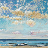 Maurice Christo van Meijel: Noordzee (02 VIII 2024), pastel, 38 x 85 cm. 450 euro