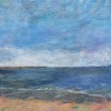 Myriam Weisz: Waterlijn (2026), olieverf op doek, 26 x 26 cm. 375 euro