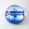 Waarneming in glazen bol, fotoprint, diameter 10 cm