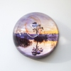 Waarneming in glazen bol, fotoprint, diameter 10 cm