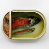 Ortaire de Coupigny: Sardineblikje (medium), mixed media, 11 x 16 x 4 cm. 170 euro