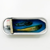 Ortaire de Coupigny: Sardineblikje (small), mixed media, 6 x 16 x 3 cm. 145 euro