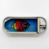 Ortaire de Coupigny: Sardineblikje (small), mixed media, 6 x 16 x 3 cm. 145 euro