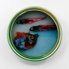 Ortaire de Coupigny: Sardineblikje (small round), mixed media, Ø11 x 2 cm. 145 euro