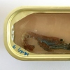 Ortaire de Coupigny: Sardineblikje (small), mixed media, 6 x 16 x 3 cm. 145 euro