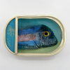 Ortaire de Coupigny: Sardineblikje (medium), mixed media, 11 x 16 x 4 cm. 170 euro