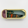 Ortaire de Coupigny: Sardineblikje (small), mixed media, 6 x 16 x 3 cm. 145 euro