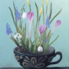 Sanne Kuiper: Bellefleur (2024), acryl op doek, 54 x 44 cm. 635 euro