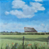 Sanne Kuiper: Boet en lucht (2025), acryl op doek, 19 x 19 cm. 175 euro