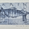 Sanne Kuiper: Maatjes (2025), droge naald III, 13 x 17,5 cm. 55 euro