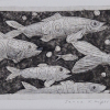 Sanne Kuiper: Haringrace (2026), droge naald I, 15 x 20 cm. 75 euro