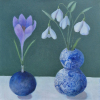 Sanne Kuiper: Lente (2026), acryl op doek, 54 x 54 cm. 575 euro