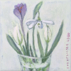 Sanne Kuiper: Lentebloemen (2026), acryl op doek, 14 x 14 cm. 95 euro