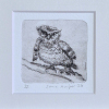 Sanne Kuiper: Punk (2026), droge naald en inkt II, 12,5 x 12,5 cm. 50 euro
