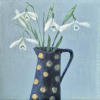 Sanne Kuiper: Sneeuwklokjes (2026), acryl op doek, 19 x 19 cm. 175 euro