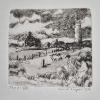 Sanne Kuiper: Texel (2025), droge naald en inkt VII, 12,5 x 12,5 cm. 50 euro