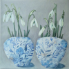 Sanne Kuiper: Tweeling (2026), acryl op doek, 74 x 74 cm. 975 euro