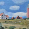 Sanne Kuiper: Zomer op Texel (2026), acryl op doek, 22 x 28 cm. 285 euro
