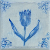 Sanne Kuiper: Tegeltje III (2025), acryl op doek, 14 x 14 cm. 95 euro