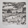 Sanne Kuiper: Texel (2025), droge naald en inkt VIII, 12,5 x 12,5 cm. 50 euro