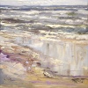 Sonja Brussen: Sea flow (2022) olieverf op doek, 30 x 24 cm. 485 euro