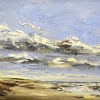 Sonja Brussen: Sea rain, olieverf op doek, 30 x 40 cm. 665 euro
